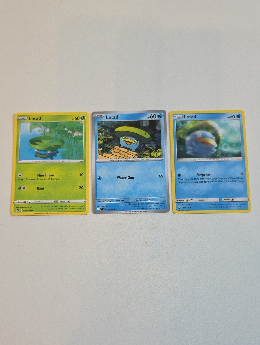 Pokemon Lotad Trading Cards